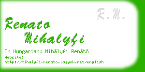 renato mihalyfi business card