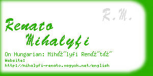 renato mihalyfi business card